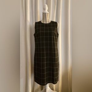 Ralph Lauren black plaid window pane sleeveless dress